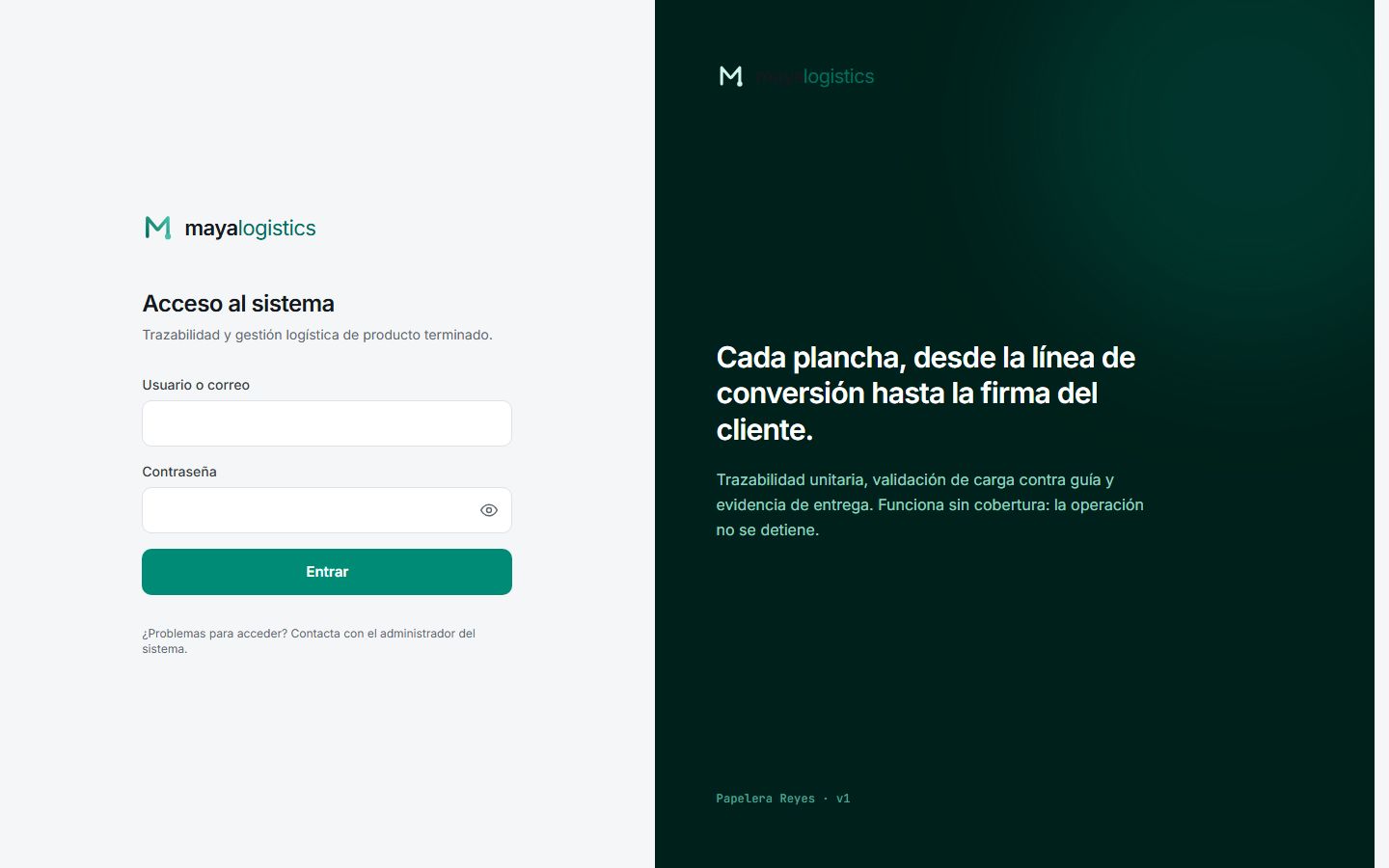 MayaLogistics, Trazabilidad y logística desarrollado por Ignia para Papelera Reyes