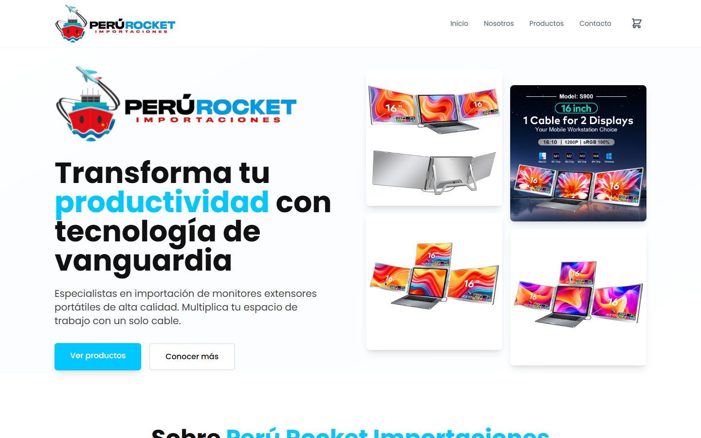 Perú Rocket Importaciones, Tienda en línea desarrollado por Ignia para Perú Rocket Importaciones